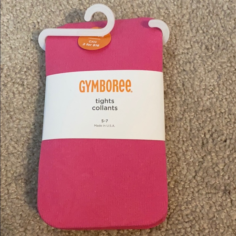 Gymboree tights pink size 5-7 NEW